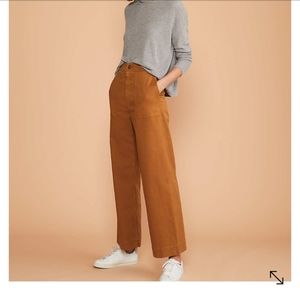 NWOT Brushed Twill High Waist Wide Leg Pants